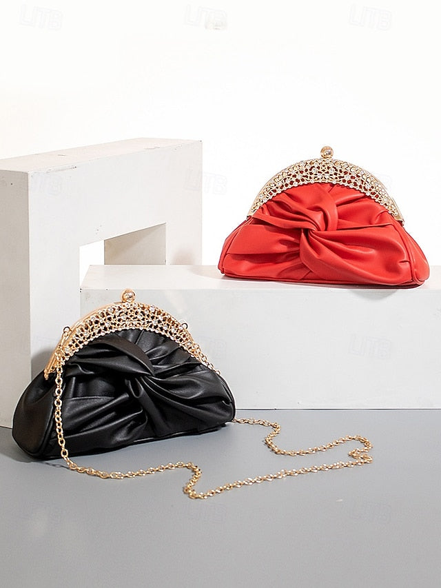 Clutch Faux Bag Rhinestone Evening Women's – Leather