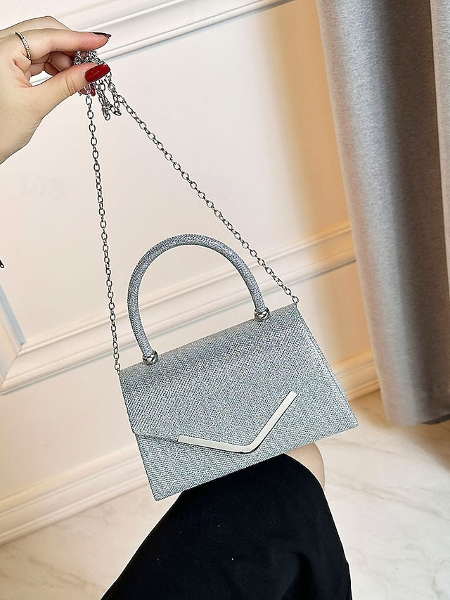 Glitter Chain Strap Bag Evening with Women's Clutch –