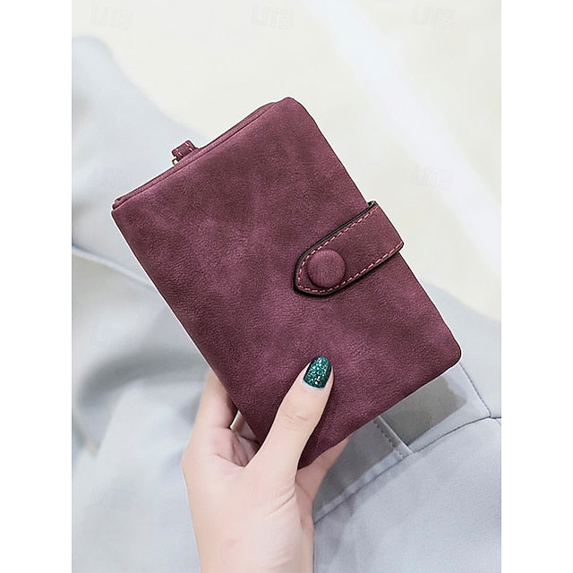 with Leather Women's Wrist Strap Faux Pink Wallet –