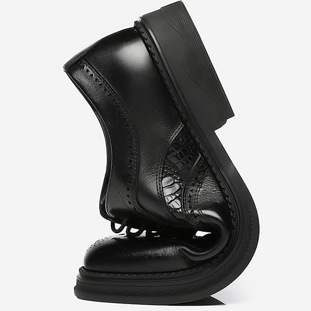 Brogue Shoes Oxford Brown - Crocodile Leather Men's