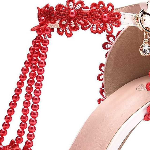 Lace Shoes Pointed Bridal High Heel Wedding Women's