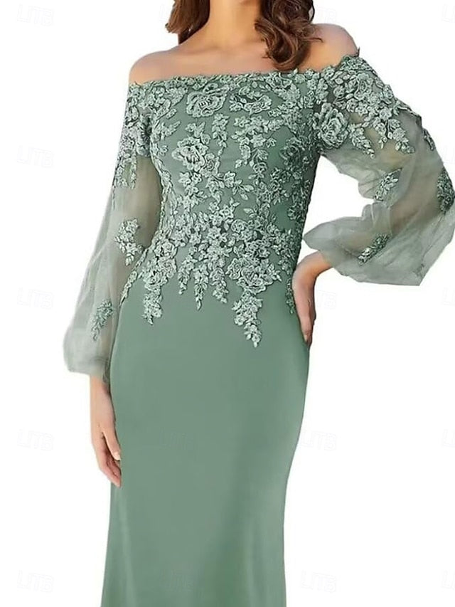 Shoulder / Bride Mother the of Elegant Mermaid Trumpet Off Dress