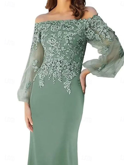 Shoulder / Bride Mother the of Elegant Mermaid Trumpet Off Dress