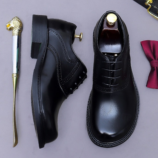First Genuine Leather Shoes- Layer Men's Oxford