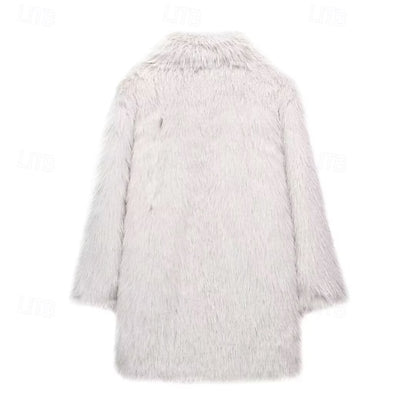 Faux Furs Fur Pocket Comfortable Warm Women's Coat