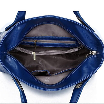 4 Bag Leather Purse PU Women's Pieces Set