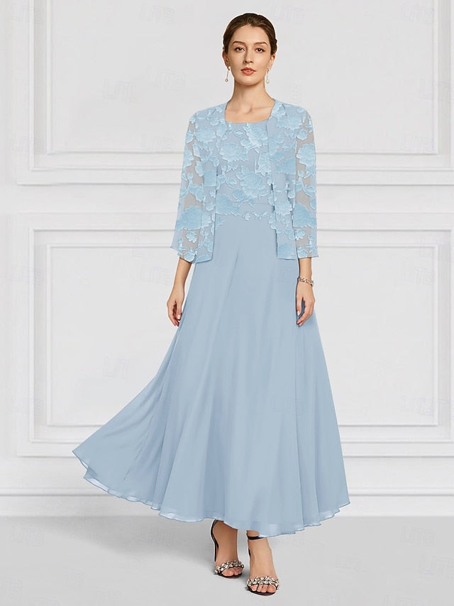 Mother the of SkyBurnt Bride Floral A-Line Piece Out Two Lace