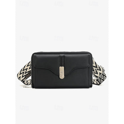 Crossbody Faux Women's Geometric Bag Pattern with Leather