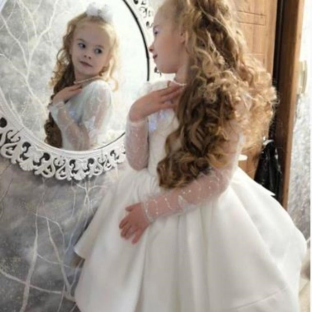 Flower Kids Party Dress Girls' Communion Girl First