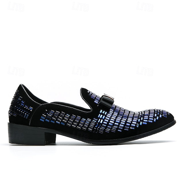 Elegant Strap Loafers Silver and Men's Prom Woven – Monk
