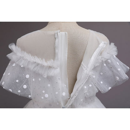 Kids Dress Solid Party Color Girl Flower Girls'