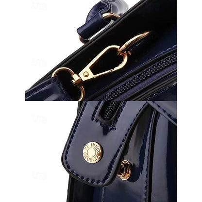 Faux - Croc Patent Women's Handbag Leather Burgundy