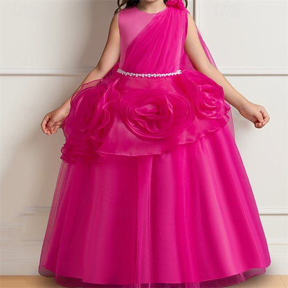 Color Solid Party Girls' Cosplay Dress Kids