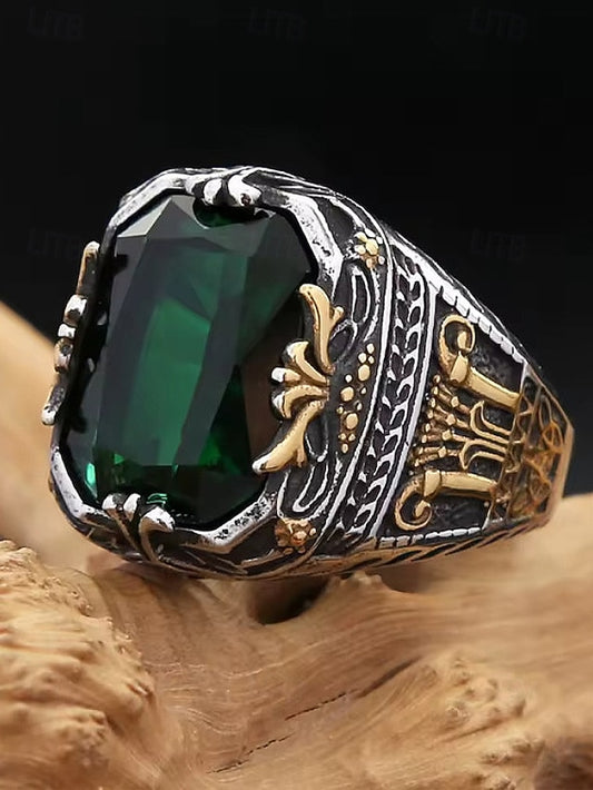 Men's Alloy Gemstone Ring