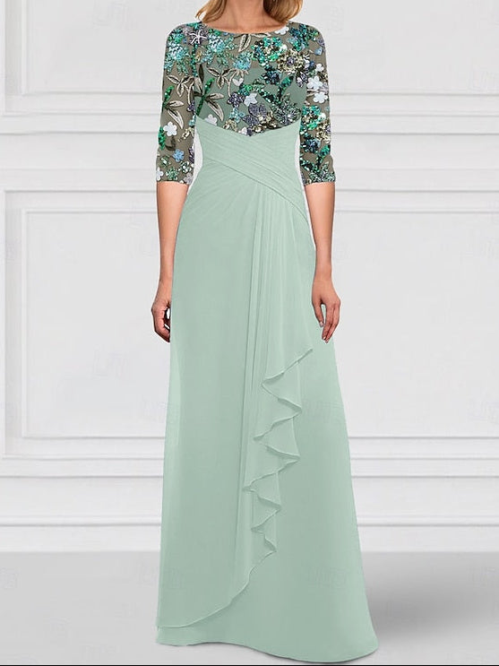 Dress A-Line Bride Sparkle Gown of Mother the SkyBeaded