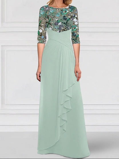 Dress A-Line Bride Sparkle Gown of Mother the SkyBeaded