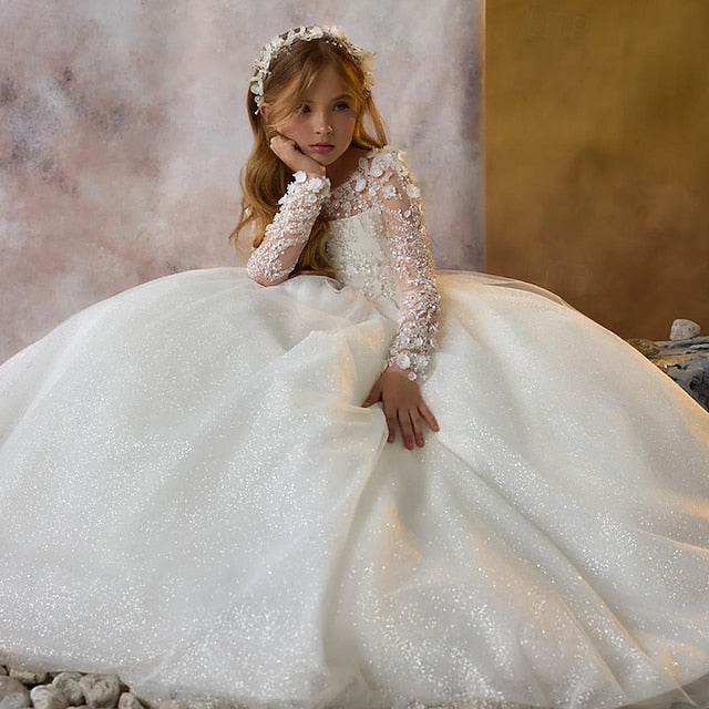 Party Girls' Dress First Flower Communion Girl