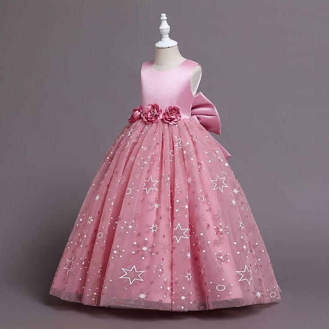 Dress Line Little Girls' Kids Wedding Party A Flower