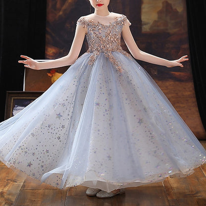 Flower Girls' Dress Short Kids Party Girl Sequin