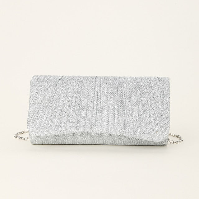 Clutch Silver Glitter Women's Purse – Elegant Evening