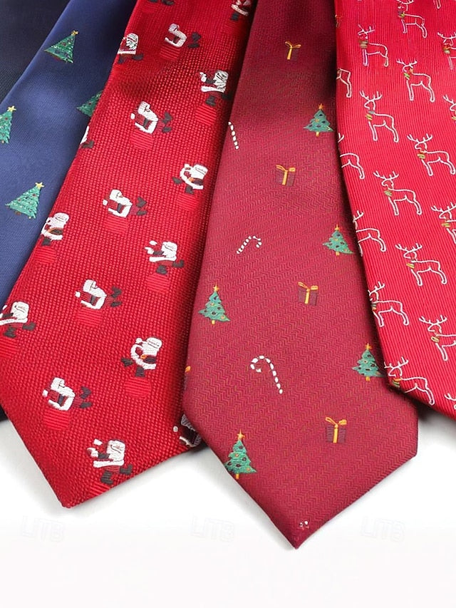 Christmas Men's Necktie Santa with