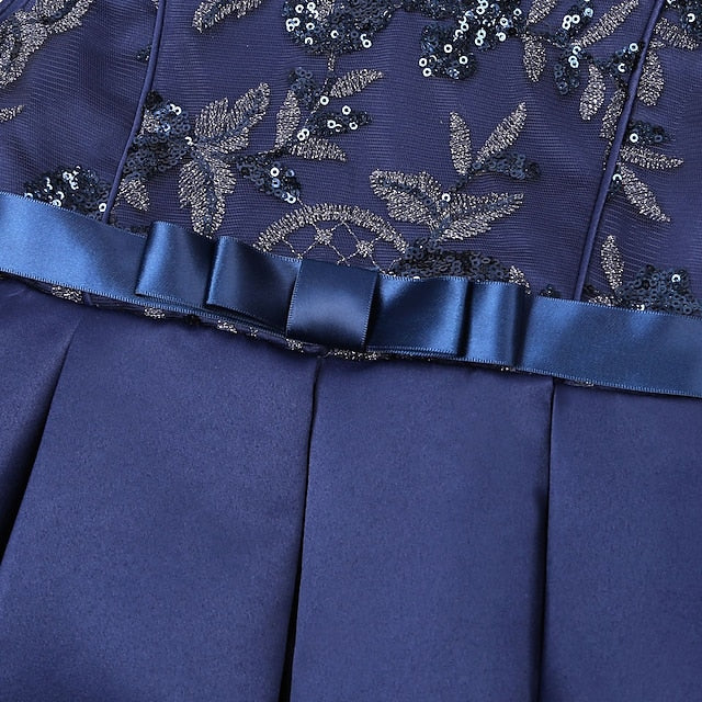 Color Kids Party Dress Sleeveless Solid Formal Girls'