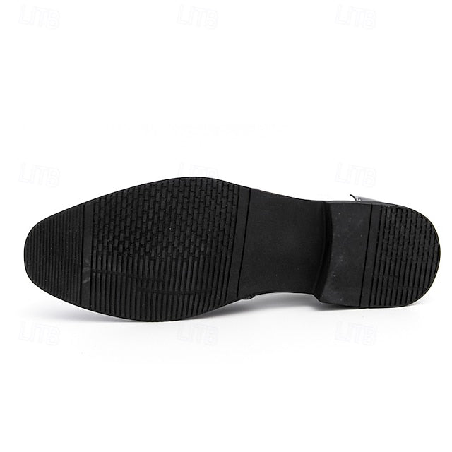 Men's and Black Patent Oxford with Leather Shoes Gold