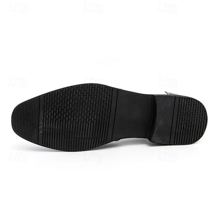 Men's and Black Patent Oxford with Leather Shoes Gold