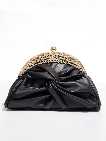 Clutch Faux Bag Rhinestone Evening Women's – Leather