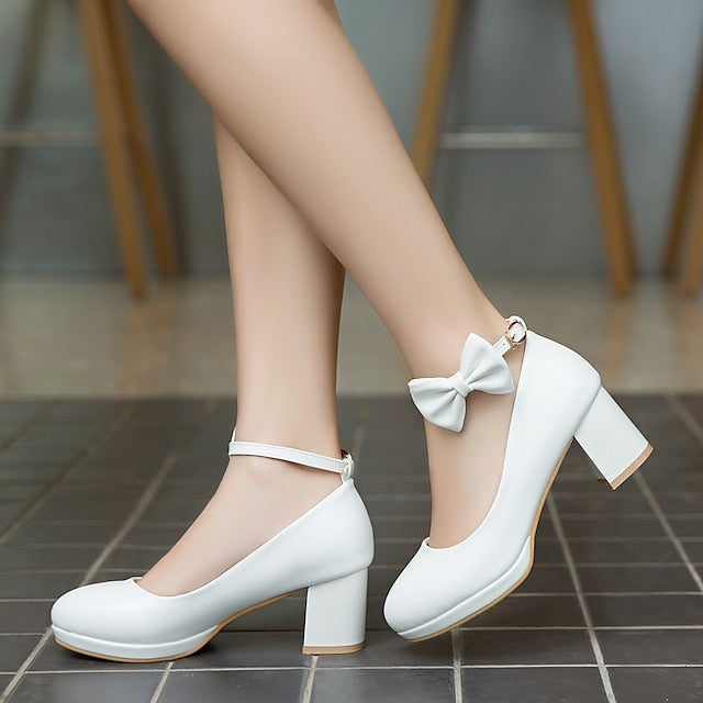 White Weddings Girls' Bow Shoes - Perfect Mary for Jane