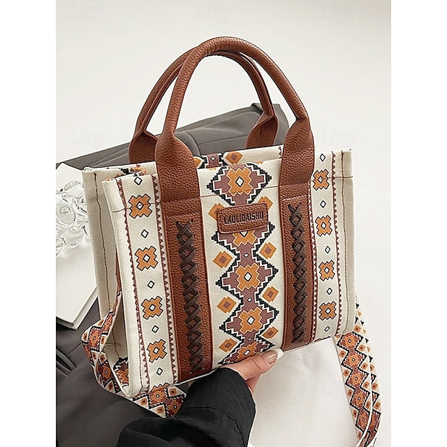 – Ethnic Bag Vintage-Inspired Women's Tote Print Boho