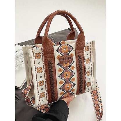 – Ethnic Bag Vintage-Inspired Women's Tote Print Boho