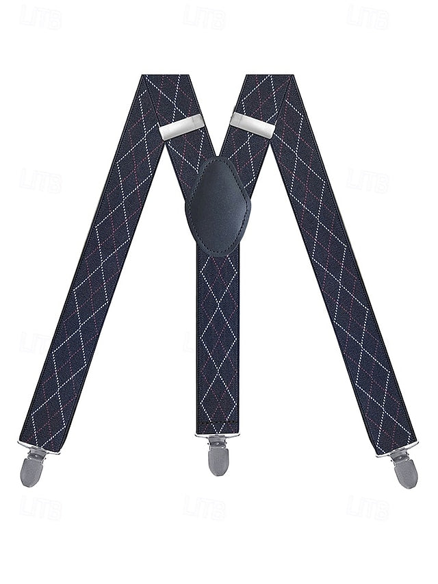 Pattern Classic Argyle Men's – Suspenders Clip-On