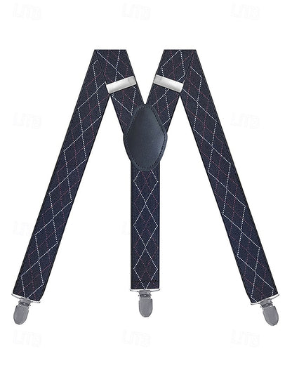 Pattern Classic Argyle Men's – Suspenders Clip-On