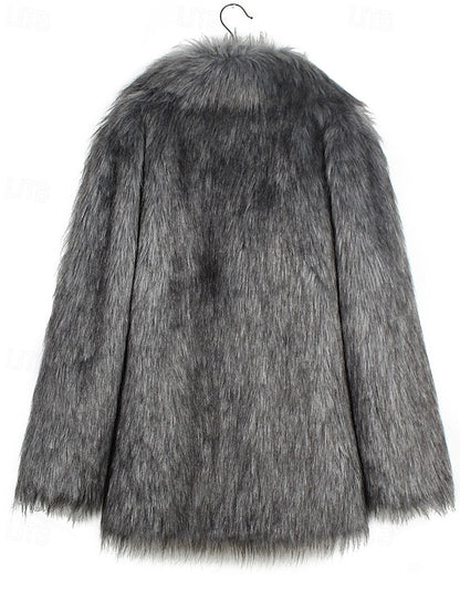 Fur Women's Coat Furs Faux Warm Comfortable