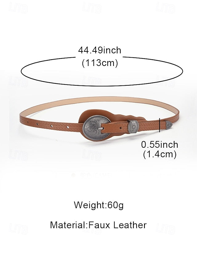 with Women's Vintage Waist Belt Western Leather Faux Carved