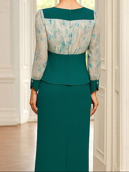 Formal Bride Mother of Sets Elegant Two Dress Piece the