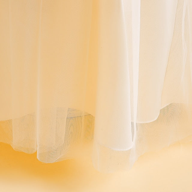 Formal Party Dress Girls' Kids Sleeveless Color Solid