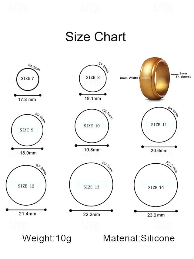 Ring – Matte Silicone Durable Men Comfortable Black for