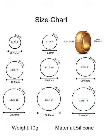 Ring – Matte Silicone Durable Men Comfortable Black for