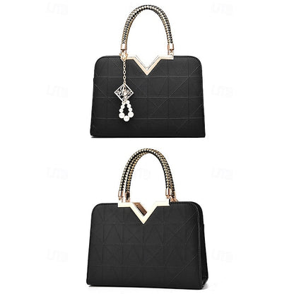 Handbag Faux with Elegant – Women's Pendant Pearl Leather