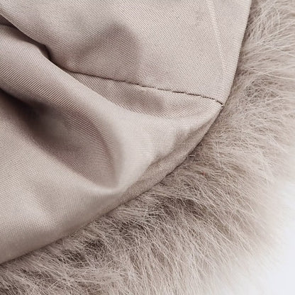 Coat Comfortable Faux Pocket Women's Warm Buttons Fur