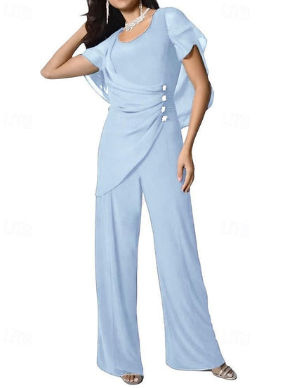 Pantsuit Bride Elegant of Jumpsuit Dress Cape the / Mother