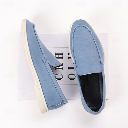 – Slip-On Loafers Blue Casual Faux Light Breathable Men's