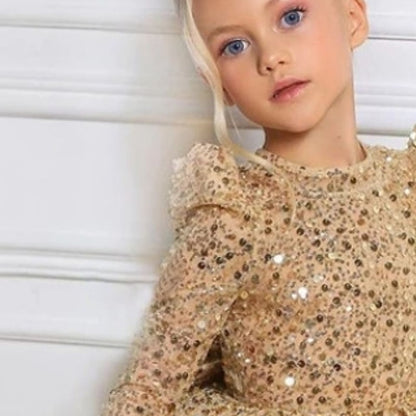 Party Kids Little Sequin Line A Girls' Dress