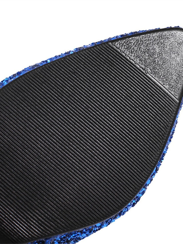 Ankle High Women's Boots Red Heel Glitter Sparkly –