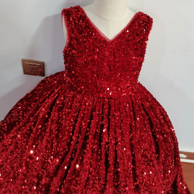 3D Dress Solid Colored Girl Sleeveless Girls' Flower