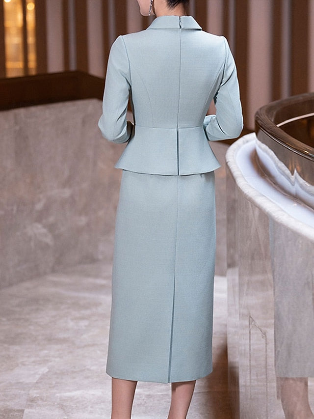 the / of Vintage Mother Bride Shirt Column Sheath Dress Elegant