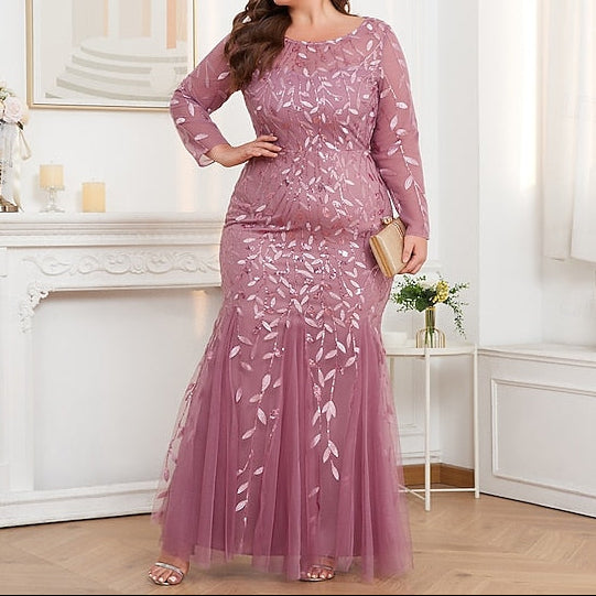 Gown Floor Evening Sparkle Formal Mermaid Trumpet Dress /