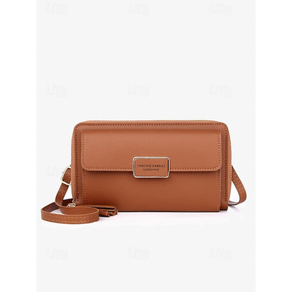 Phone Leather PU Crossbody Wristlet Mobile Bag Women's